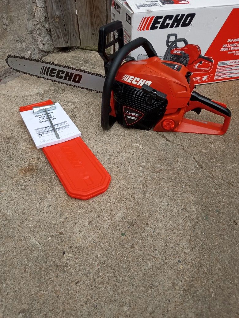 Like-New Echo CS-4920 20" Inch 50.1cc 2-Stroke Gas Rear Handle Chainsaw 