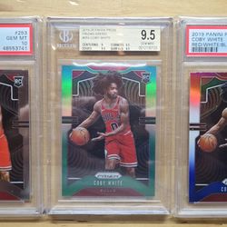 2019 Panini Prizm Coby White Graded Rookie Cards***PSA 10....BCCG 9***