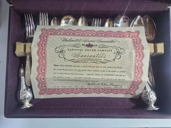 King Edward 53pc Silverplate Flatware Set w/ Chest