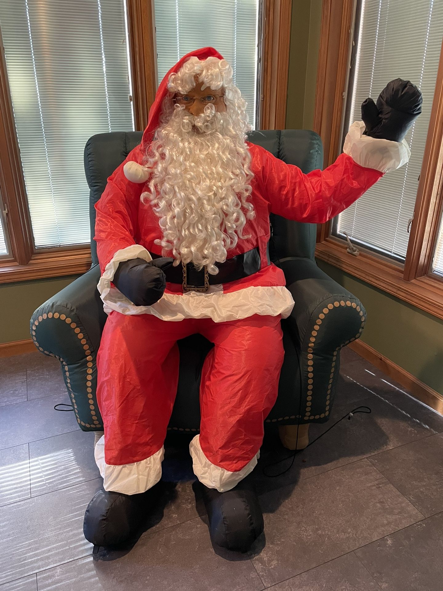 Blow Up Santa In Chair