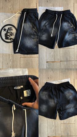 Black flames hellstar shorts nwt and nfc scans medium
