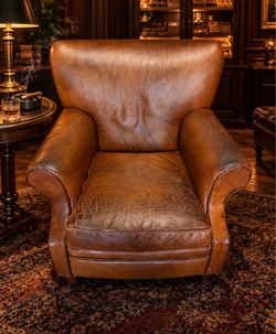 Leather club chair