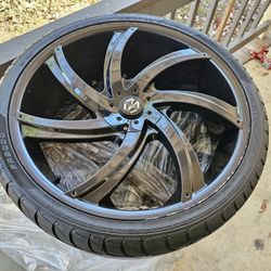 22” Rims With Tires For Sale!!