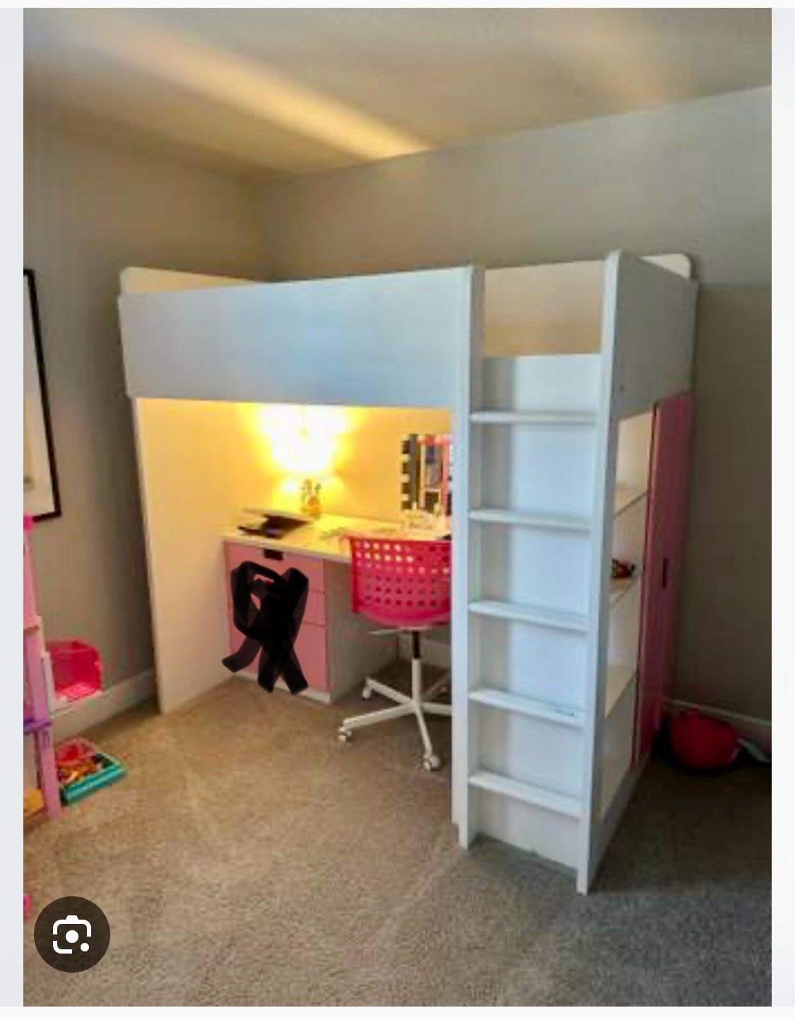 Twin Bed With Desk