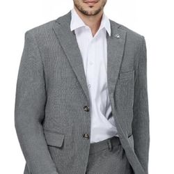 Men's 2 Piece Knit Lounge Set WEEN CHARM Gray Tracksuit Casual Outfit Size M NEW