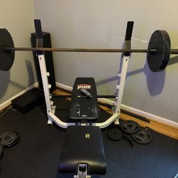 Bench Press And Barbell Set -200 Bucks