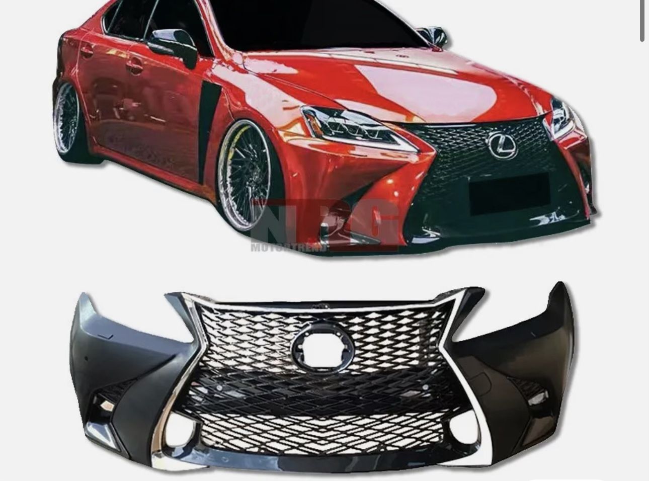 2006-2013 Lexus IS250 IS350 Conversion to GS F-Sport front bumper + Foglight