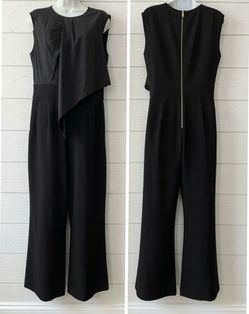Vince Camuto black sleeveless jumpsuit w/wide leg - size 10