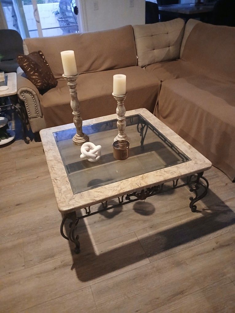 Family room marble table set