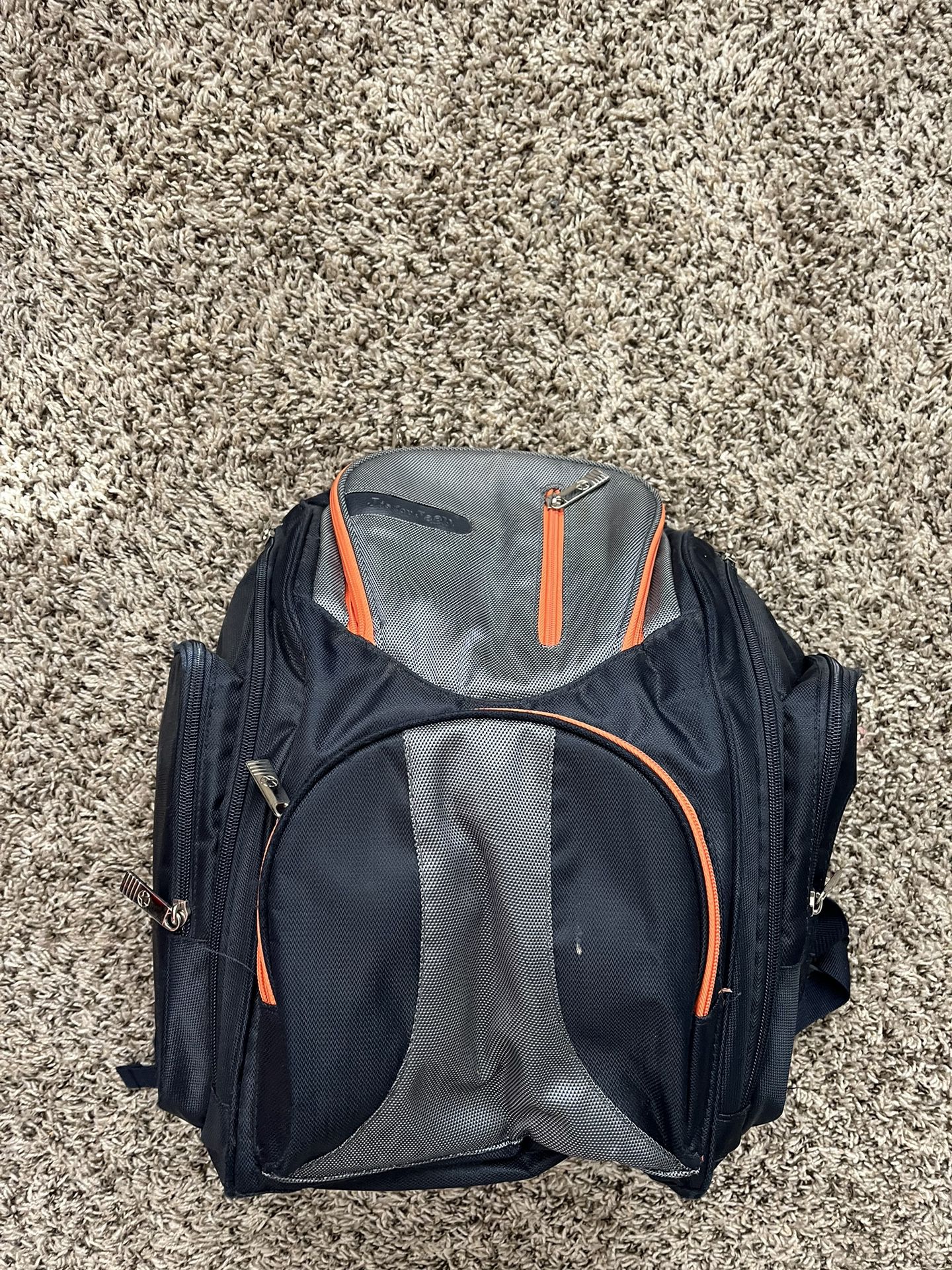 Orange And Navy Diaper Bag