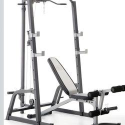 Marcy Full Gym Weight Bench + Tower + Accessories 