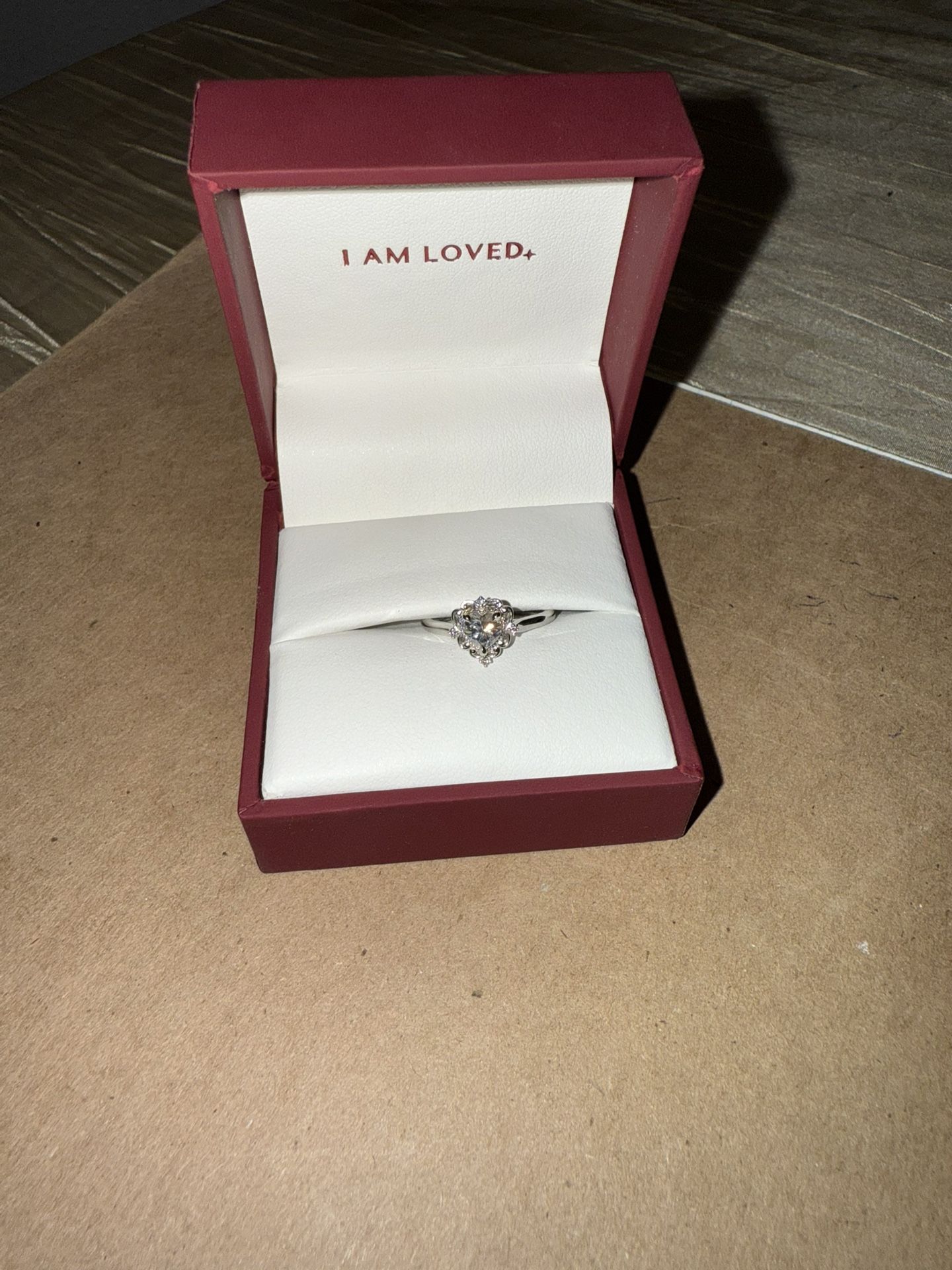 Moissanite Heart Platinum Ring - 