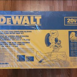 New Dewalt 20v Cordless 7-1/4 Sliding Miter Saw Kit $360 Firm. Pickup Only
