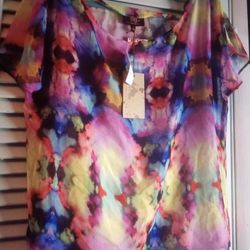 New ladies sheer top-size Large
