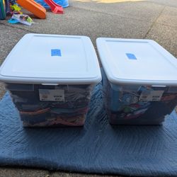 Two Storage Bins with Kids' Clothes 5/5t (everything)