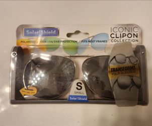 Solar Shield Clip On Polarized Sunglasses/New