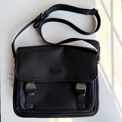 Coach Black Leather Messenger Bag