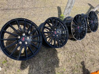 18x8.5 Enkei STI Rims – Gloss Black – 5x114.3
