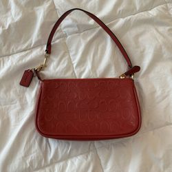 Red Coach Mini Shoulder Bag