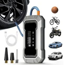 Rechargeable air pump for all types of tires inflate up to 150psi