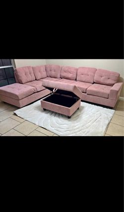 New sectional + ottoman