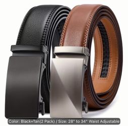 Black and Tan Leather Men’s Belts
