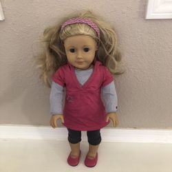 American Girl Doll 18” Just Like You + Earrings