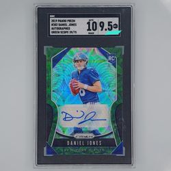 2019 Prizm Daniel Jones Green Scope Auto /75 SGC 9.5 Auto 10 Rookie