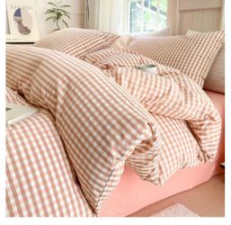 Pink Gingham Comforter Set Twin XL