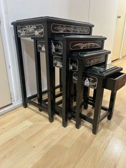 Set Of 4 Mother of Pearl nesting Tables