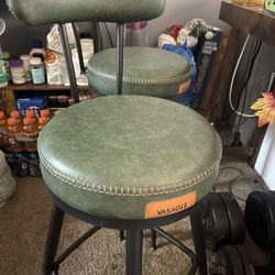 VASAGLE Set of 2, Swivel Counter Height Stools
