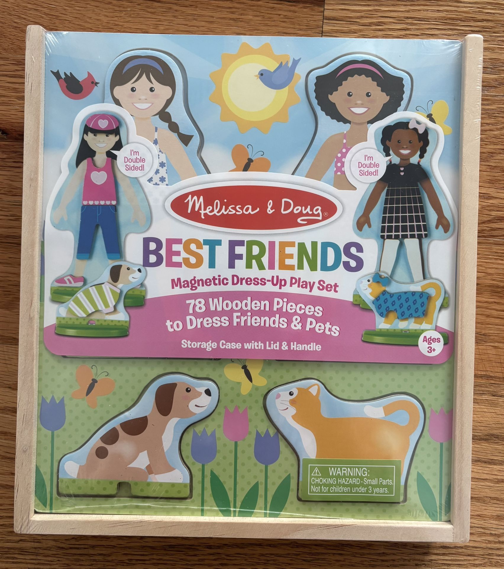 Melissa & Doug Best Friends Magnetic Dress-Up Wooden Dolls Set - NIB