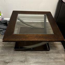 Glass/wood Coffee Table 
