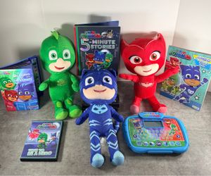 PJ Masks Kids Bundle – Plush, Books, DVD & Toy