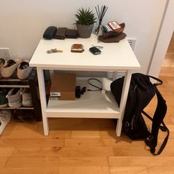2 IKEA White Side Tables