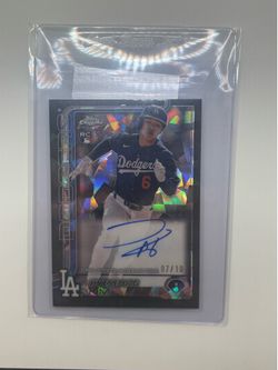 HYESEONG KIM 2025 TOPPS CHROME UPDATE ROOKIE BLACK REFRACTOR RC AUTO /10