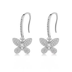 Butterfly Rhinestone Ear Rings