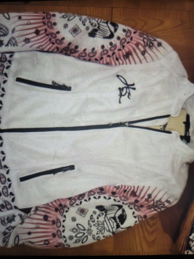 Harley Davidson Pink/ White Rhinestone Riding Jacket