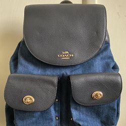 New Coach denim backpack for women
