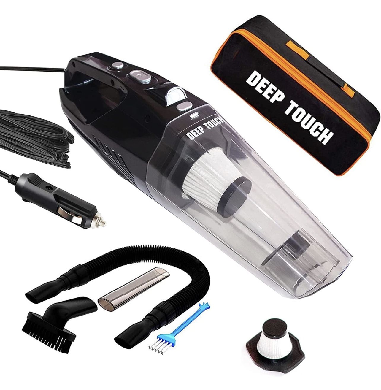 (brand new) Car Vacuum Cleaner High Power Handheld Vacuum LED 12V Car Vacuum Auto Accessories Cleaning Kit for Car Interior 16 Ft Cable