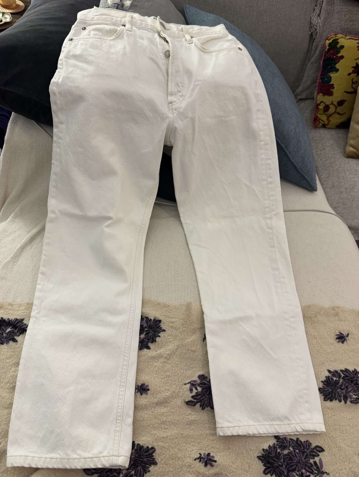 Agolde Wider Jeans White Size 28 – Premium Denim, Excellent Condition