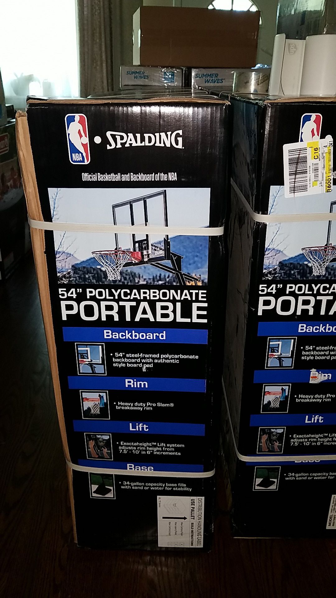 New spalding 54in Polycarbonate Backboard Basketball Hoop