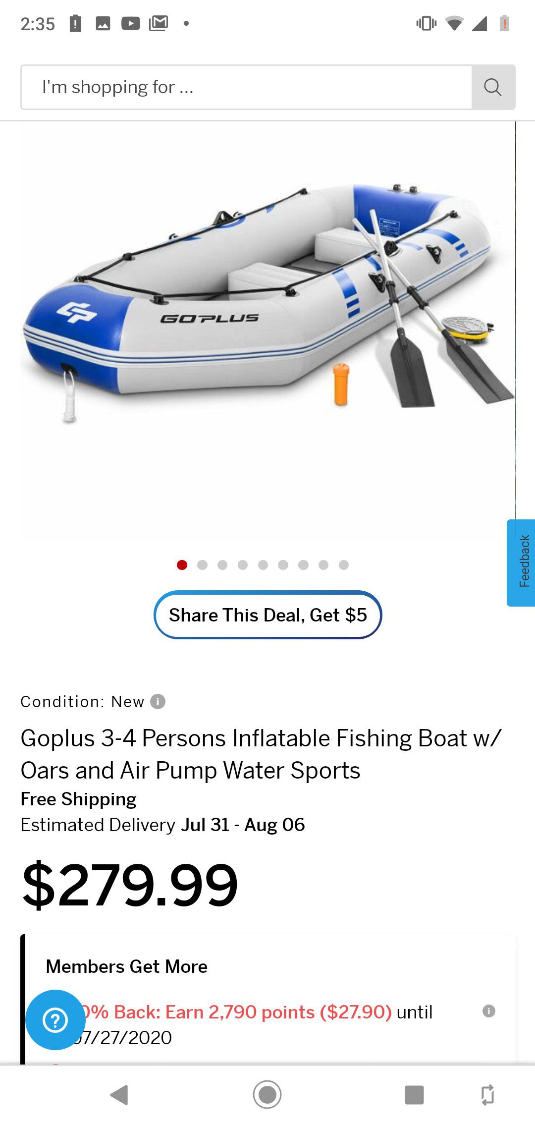New Inflatable Fishing Boat