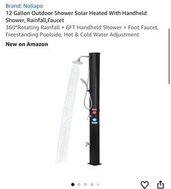 Nollapo 12 Gallon Solar Outdoor Shower