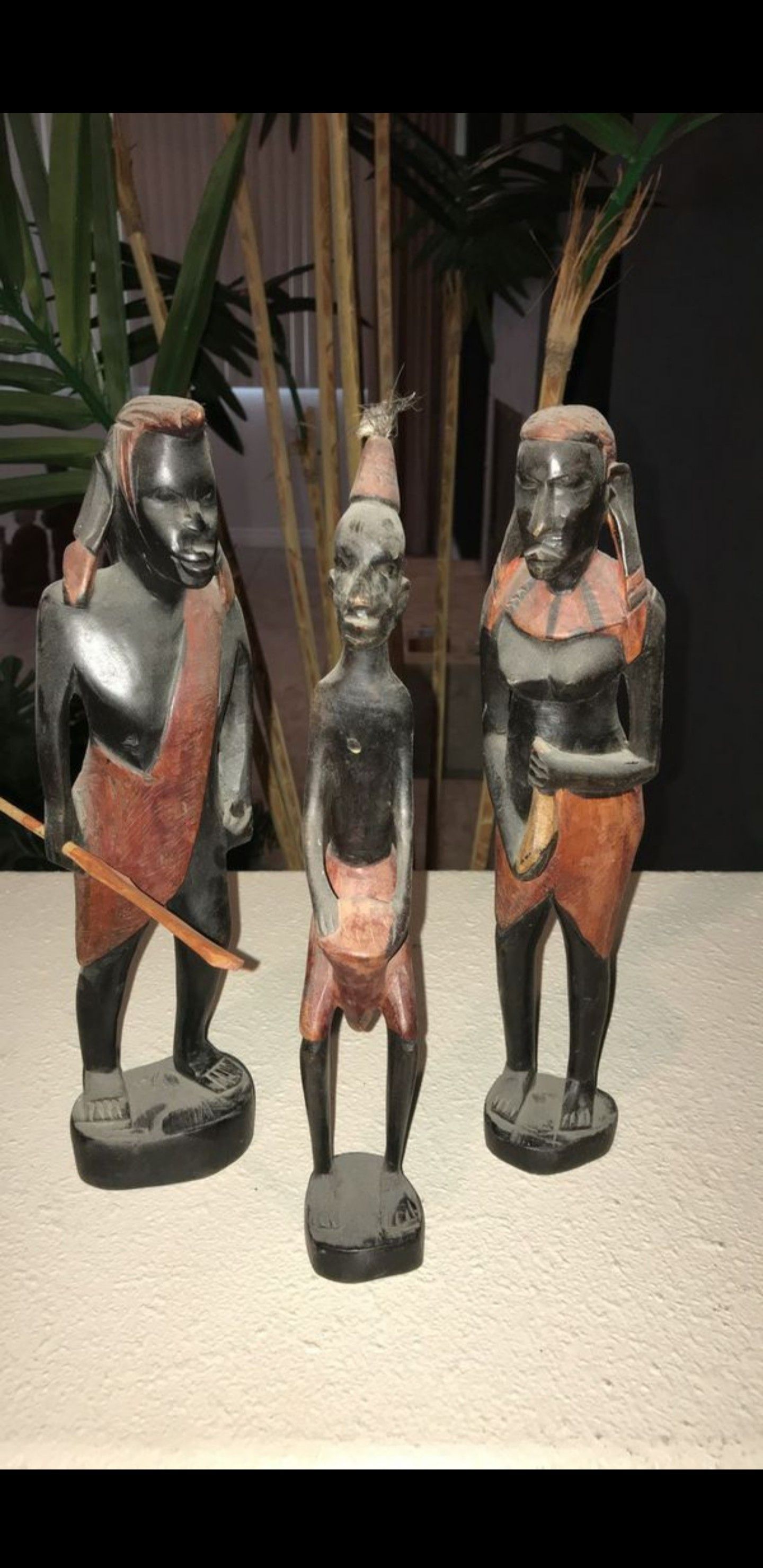 African Art sculptures. Set of 3