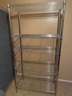 5-Tier Chrome Wire Shelving Rack