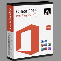Microsoft Office 2019, 5 Computers, Windows 10, 11, Pc, Mac