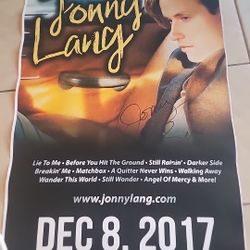 Autographed Jonny Lang poster