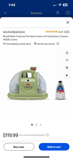New Bissell Multi-Purpose Portable Carpet and Upholstery Cleaner, 1400B, Green.  Firm Price.
