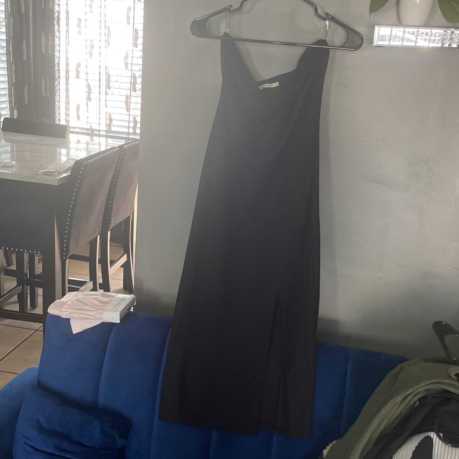 Strapless Long Black Dress Large
